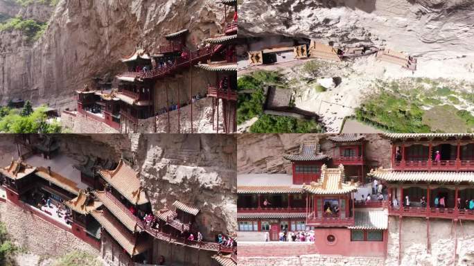 恒山 悬空寺 北岳恒山 寺庙 悬空寺航拍