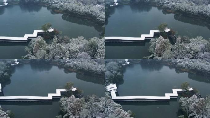 杭州西湖雪景 霁虹桥