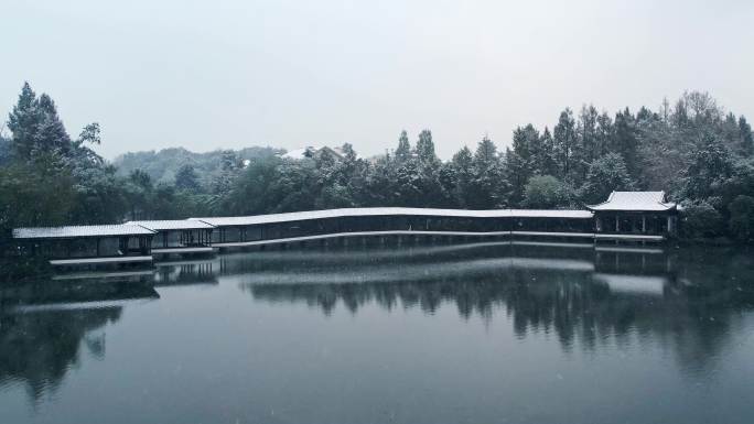 杭州西湖雪景 霁虹桥