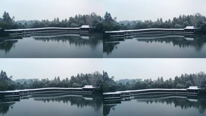 杭州西湖雪景 霁虹桥