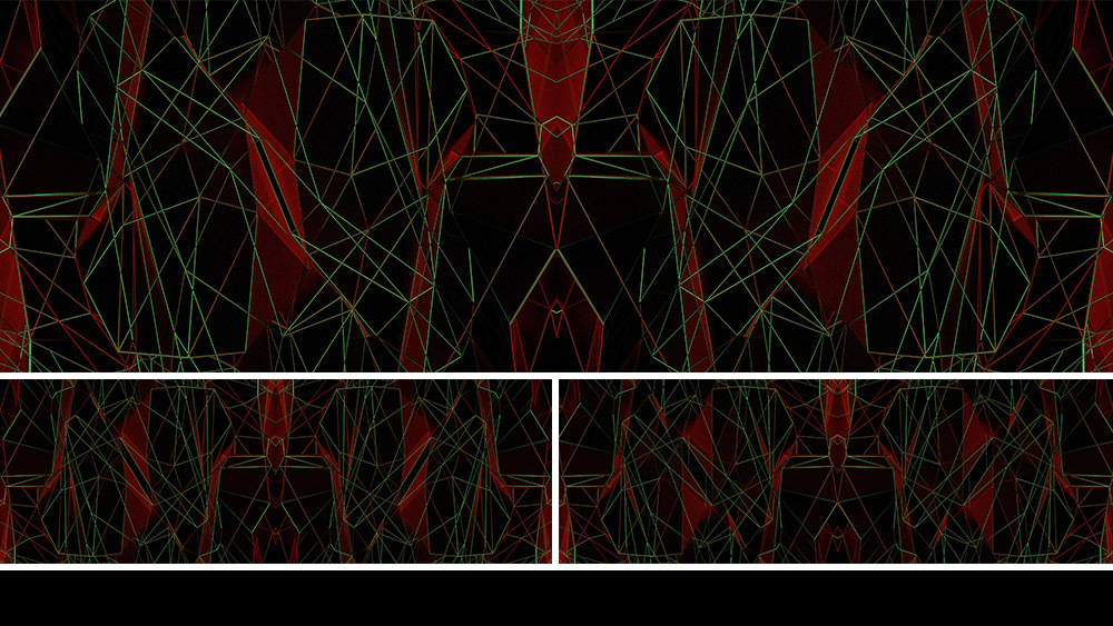 【宽屏时尚背景】黑红炫酷线条几何镜像视觉