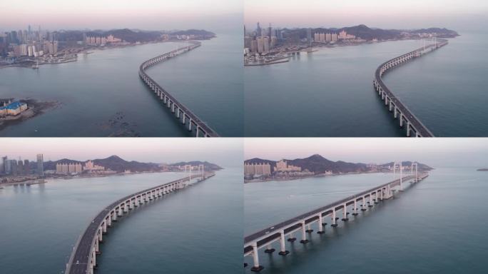 实拍4K大连星海湾大桥跨海大桥 可商用