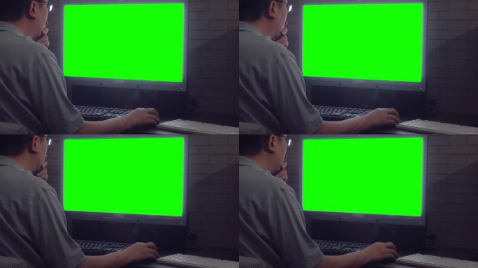 使用带绿色屏幕的笔记本电脑