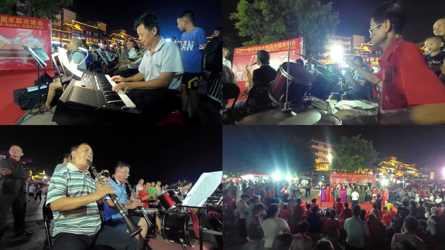广场合唱团庆祝八一建军节群众活动