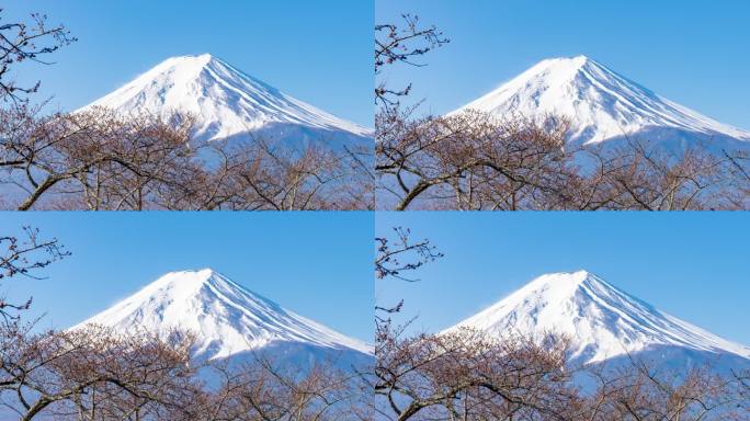 富士雪山的时间流逝