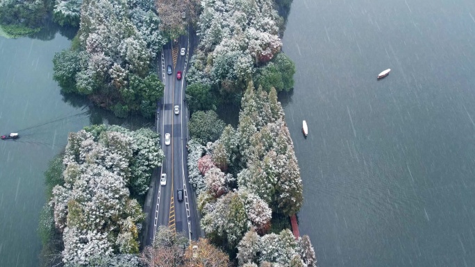 杭州西湖雪景