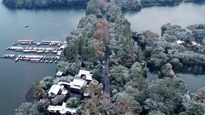 杭州西湖雪景