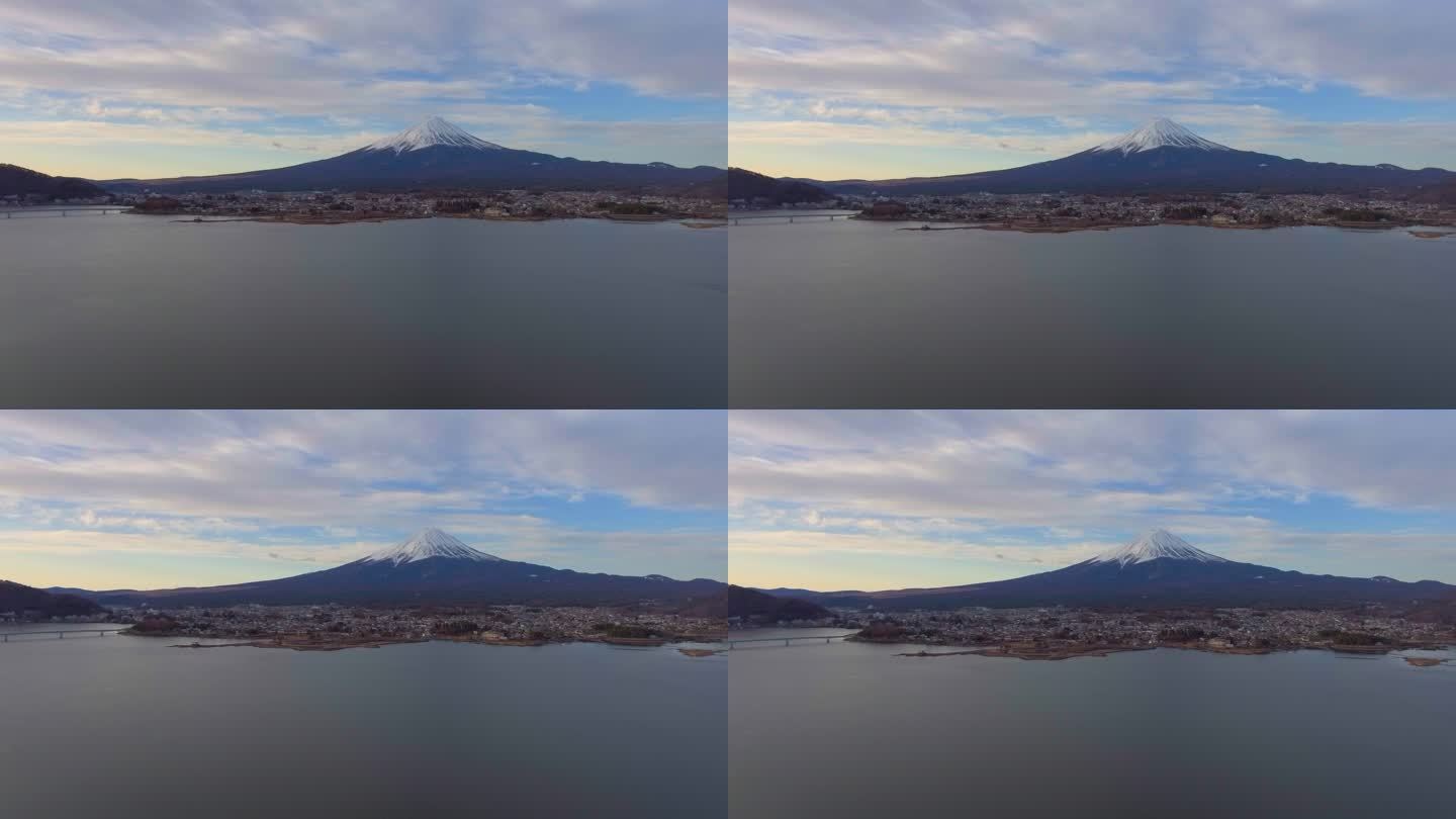 kawaguchiko湖的富士山日落