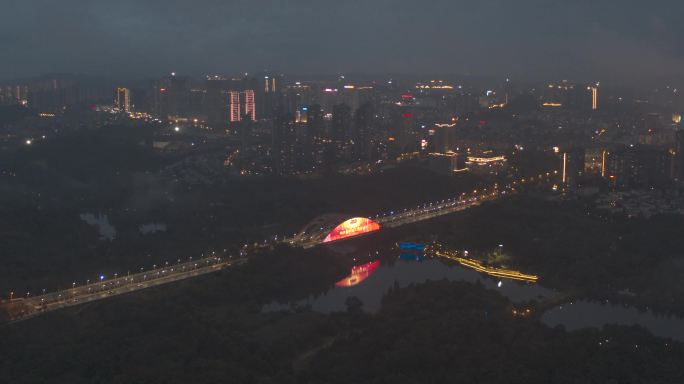 城市夜景 航拍