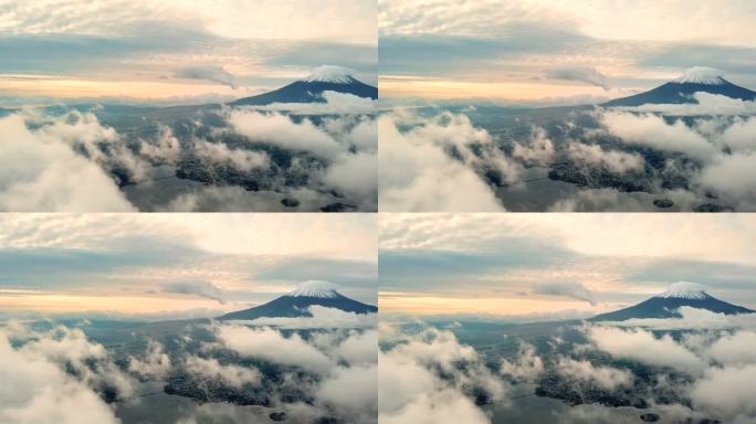 富士鸟瞰图富士山公园火山日本川谷町