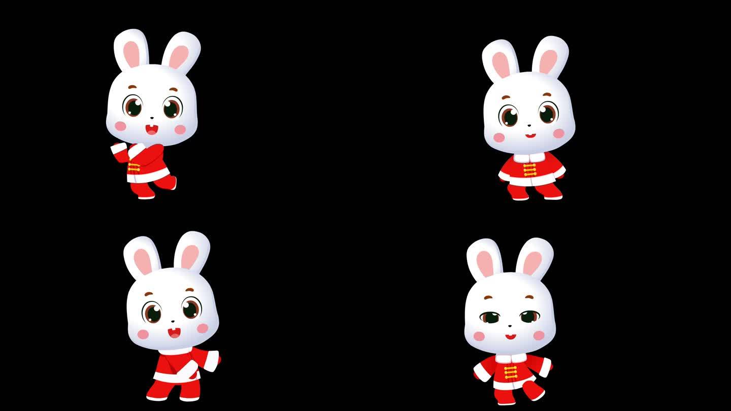 兔子跳舞 卡通兔子 圣诞 新年