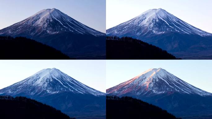 富士山日出冬季延时