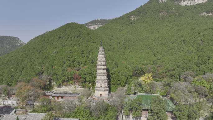 济南 长清 灵岩寺 航拍 4k