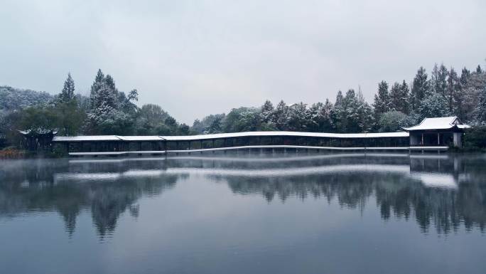 杭州西湖雪景 霁虹桥