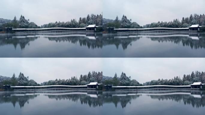 杭州西湖雪景 霁虹桥