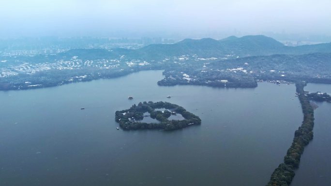 杭州西湖雪景  苏堤