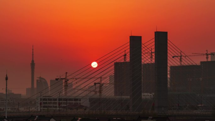 海安大桥日落