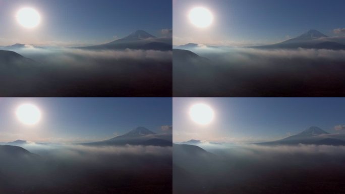 富士山鸟瞰图富士山公园火山日本川谷町
