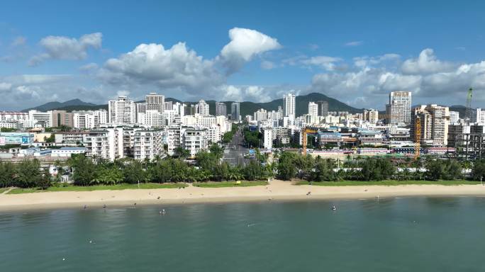 4k-海南 三亚 沿海城市 风景 道路