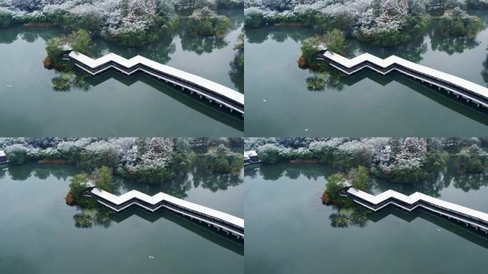 杭州西湖雪景 霁虹桥