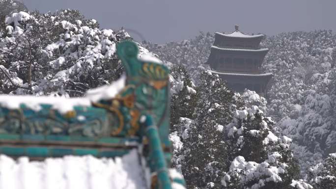 天龙山雪景 4K