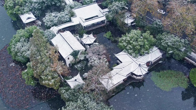 杭州西湖雪景 郭庄