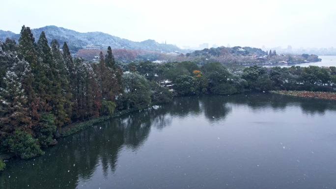 杭州西湖雪景 玉带晴虹