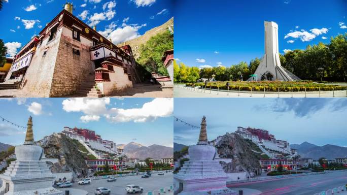 西藏 布达拉宫  异域风情   延时实拍