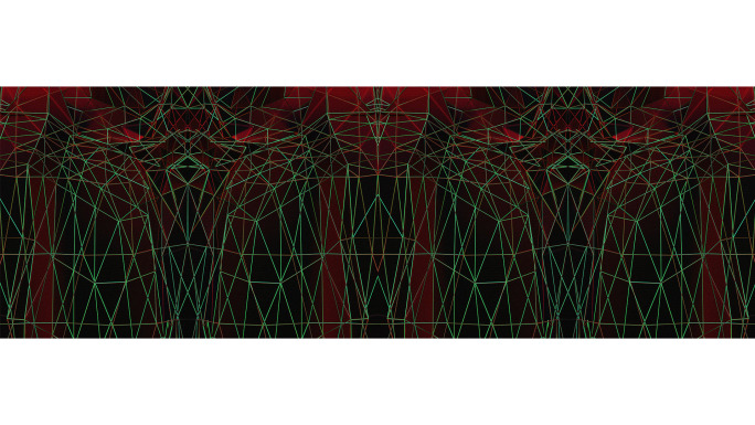 【宽屏时尚背景】黑红炫酷科幻视觉几何镜像