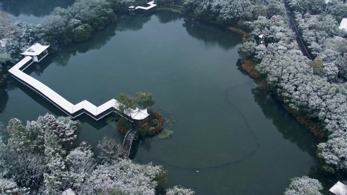 杭州西湖雪景 霁虹桥