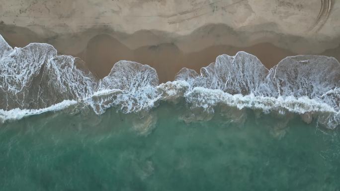 4k-海南 椰树 沙滩 浪花 大海 礁石