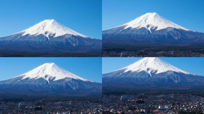 从Churetio宝塔区欣赏富士山；色调运动