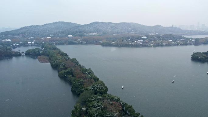 杭州西湖雪景  苏堤