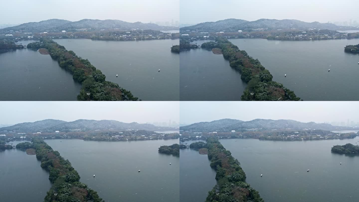 杭州西湖雪景  苏堤