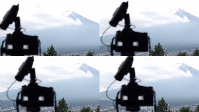 用相机拍摄富士山实拍