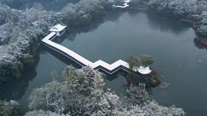 杭州西湖雪景 霁虹桥