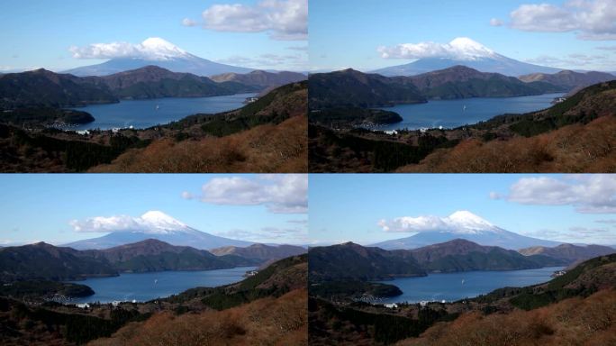 富士山和阿什湖日本空镜头东京宣传日本企业