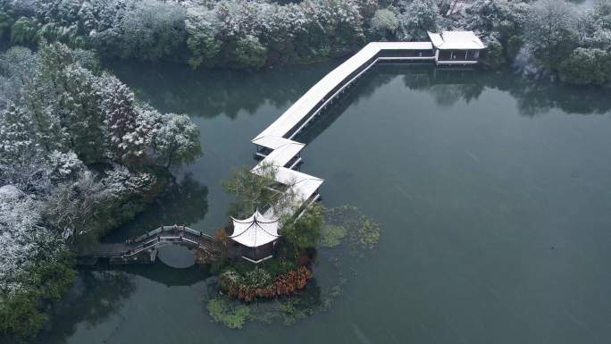 杭州西湖雪景 霁虹桥