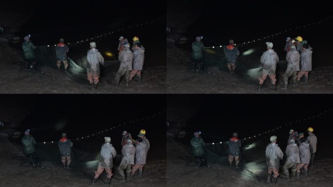 深夜捕鱼 捞鱼 渔民 收鱼 鱼贩 湖北