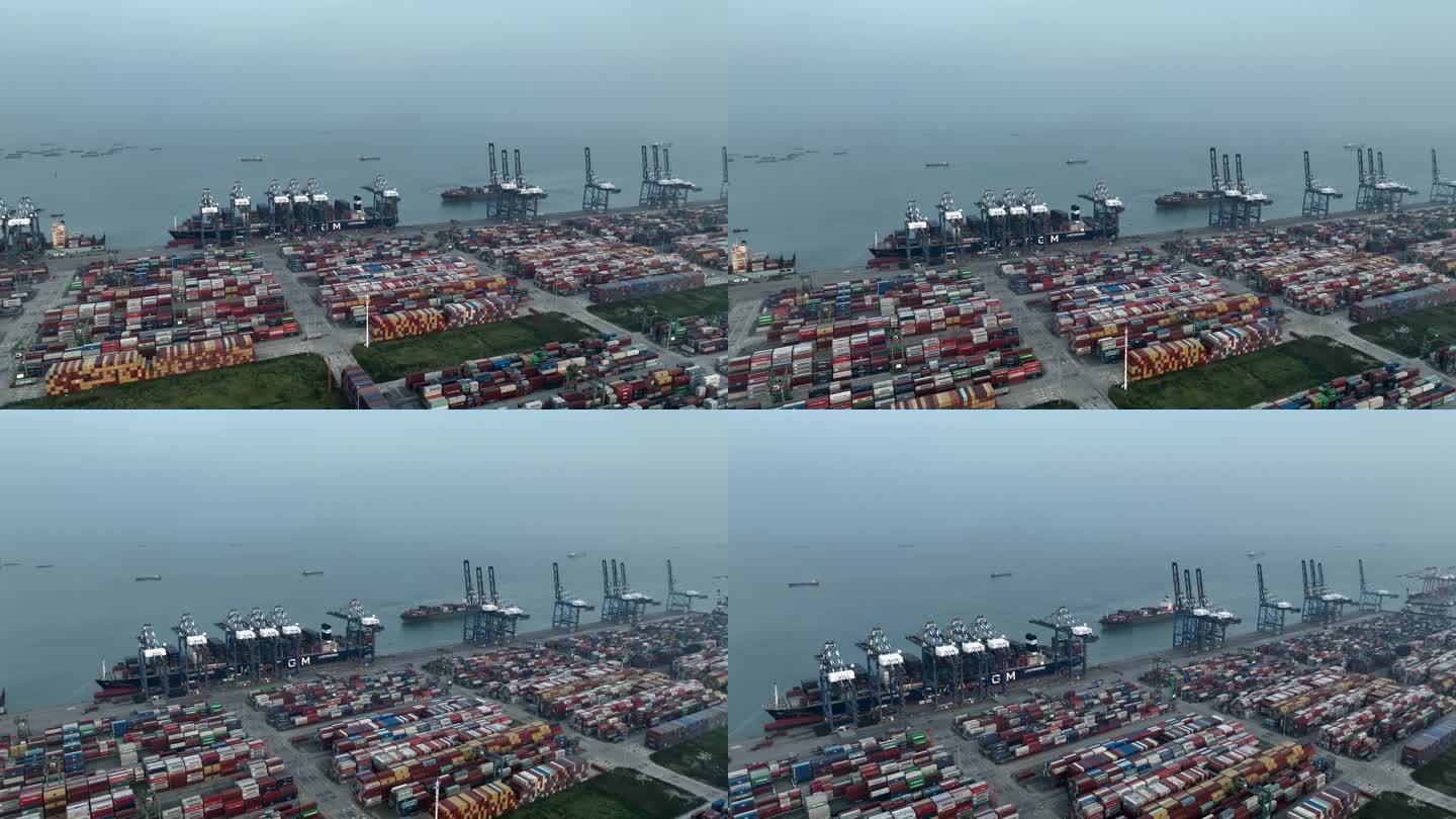 广州港 集装箱船停靠码头