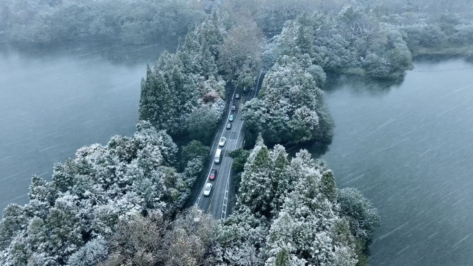 2022杭州西湖雪景