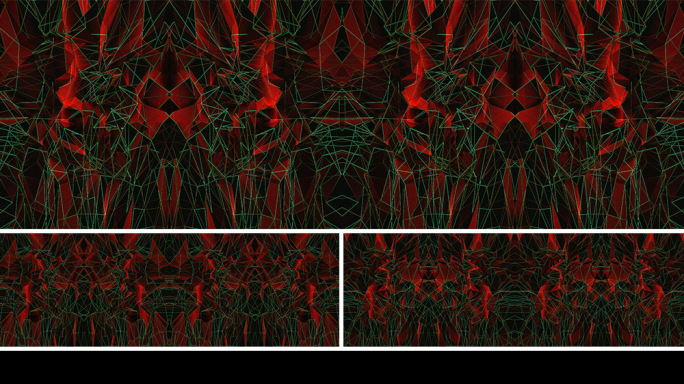 【宽屏时尚背景】红黑炫酷线条光影科幻镜像