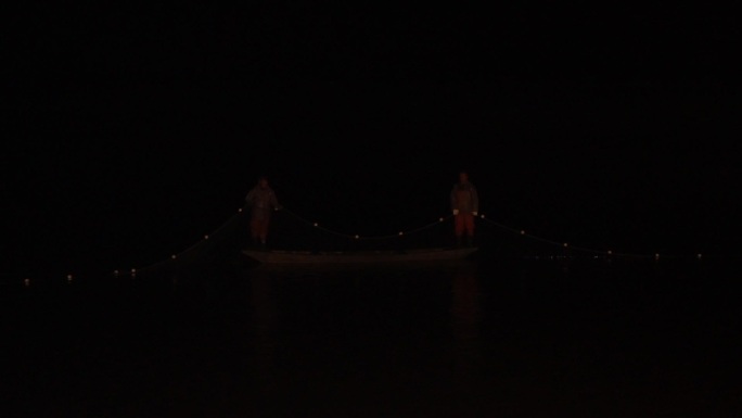 深夜捕鱼 捞鱼 渔民 收鱼 鱼贩 湖北