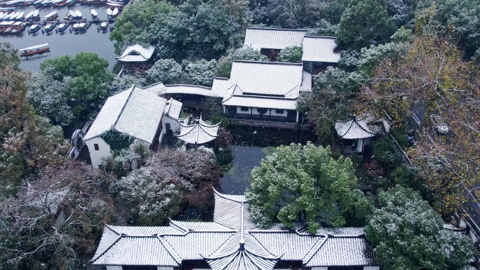 杭州西湖雪景 郭庄