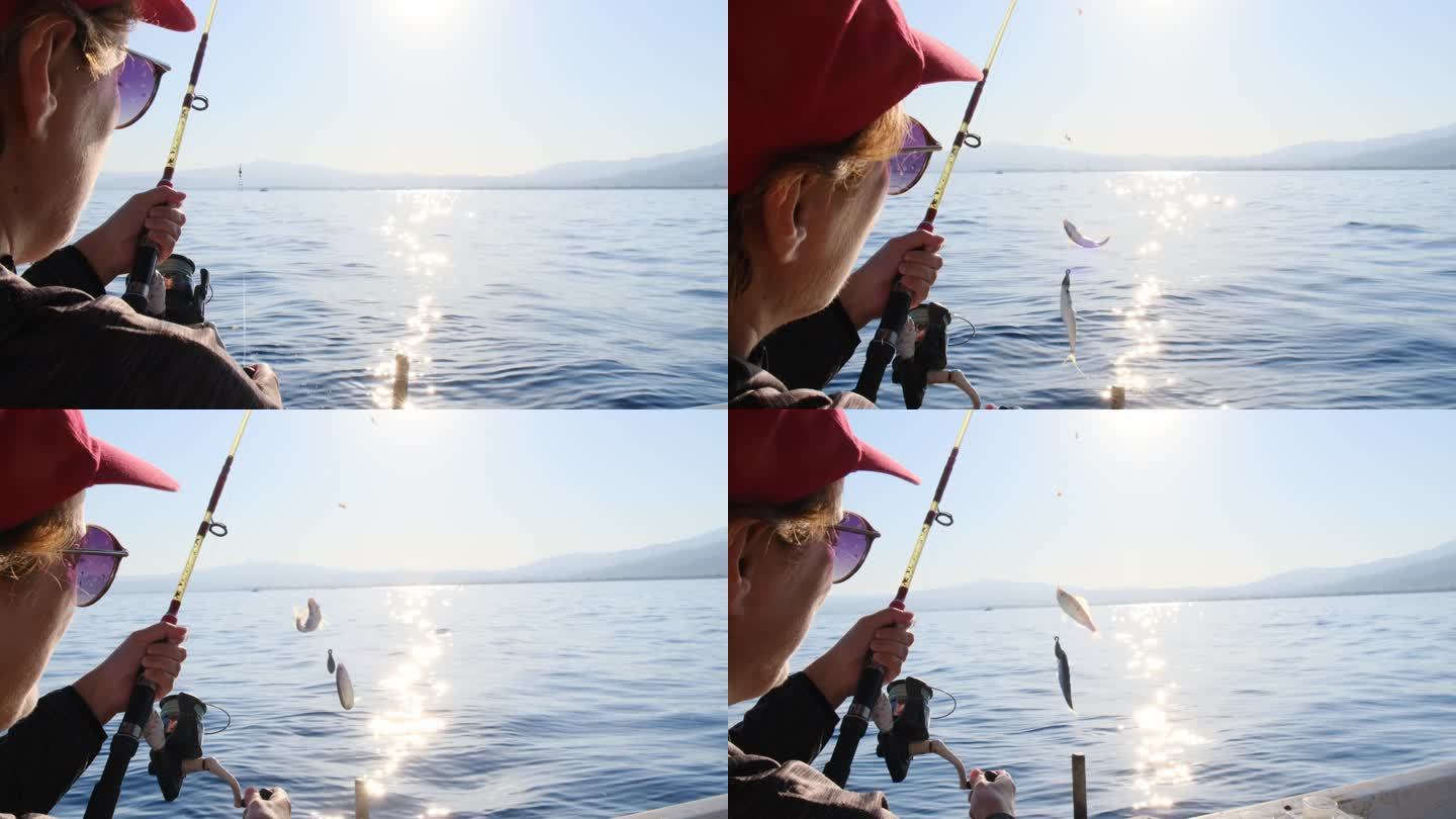 钓鱼是一种爱好路亚串钩海洋