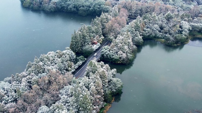 杭州西湖雪景