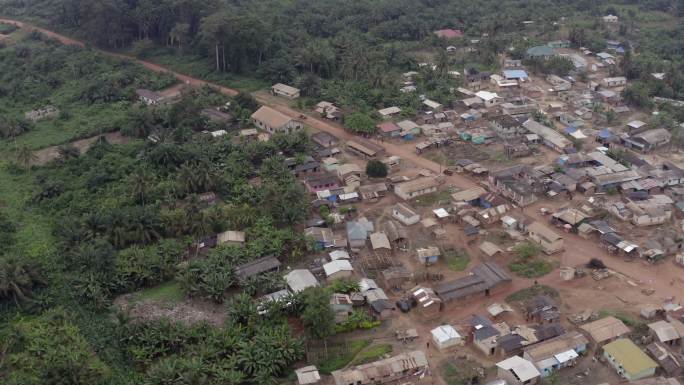 从高角度看加纳的村庄
