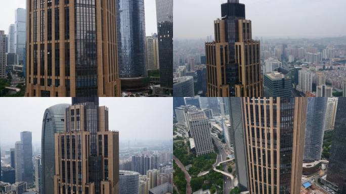 4K航拍珠江新城广晟国际大厦第二集