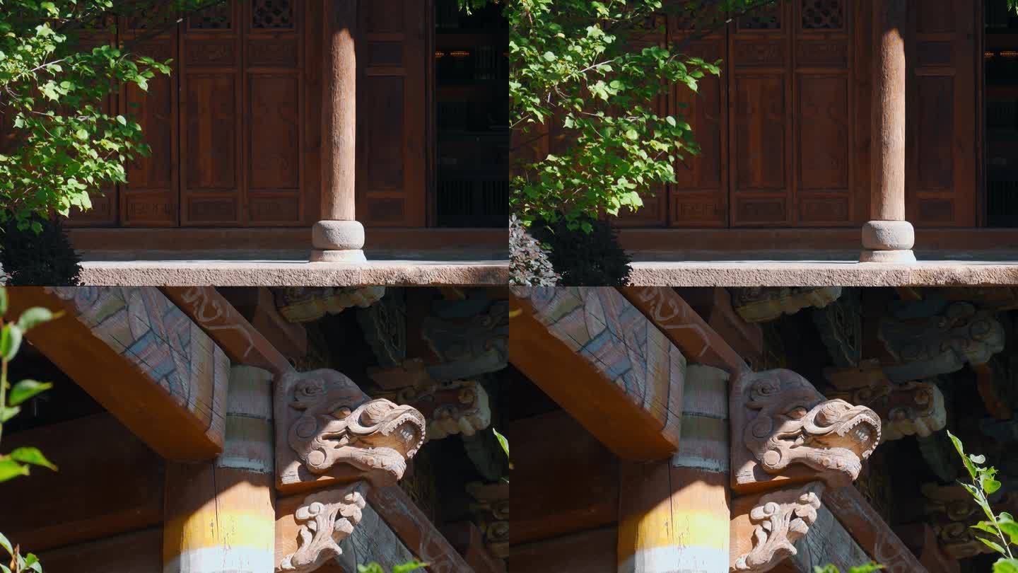 木柱木雕视频大理巍山古城明清时期古建筑