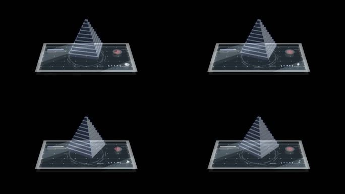 带金字塔的平视显示器